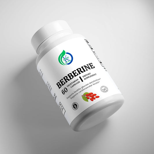Kasivit berberine for healthy metabolism dietary supplement bottle with 60 vegetarian capsules