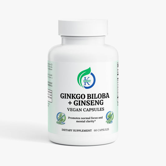 Kasivit Ginkgo Biloba and Ginseng Supplement Capsules