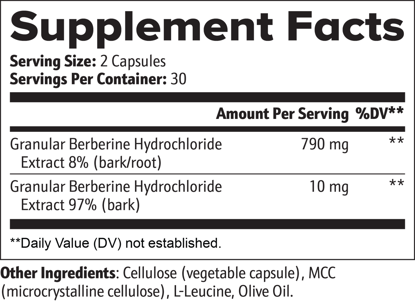 Kasivit specialty supplements label showing berberine for healthy metabolism ingredient details and serving size