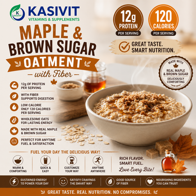Maple and Brown Sugar Oatmeal with Fiber