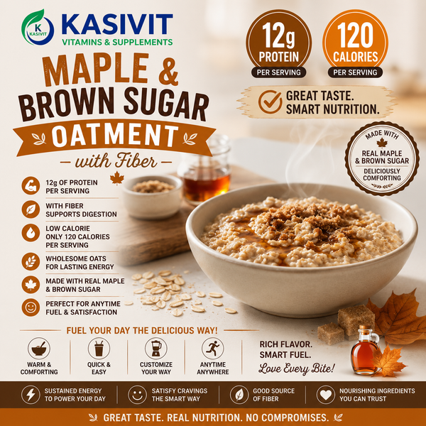 Maple and Brown Sugar Oatmeal with Fiber