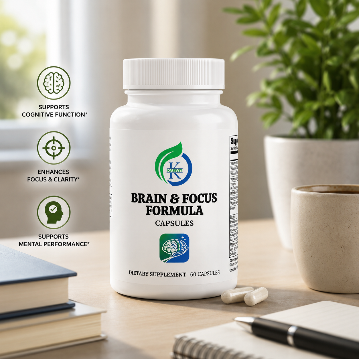 Nootropic Brain and Focus Formula | Enhance cognitive function – Kasivit