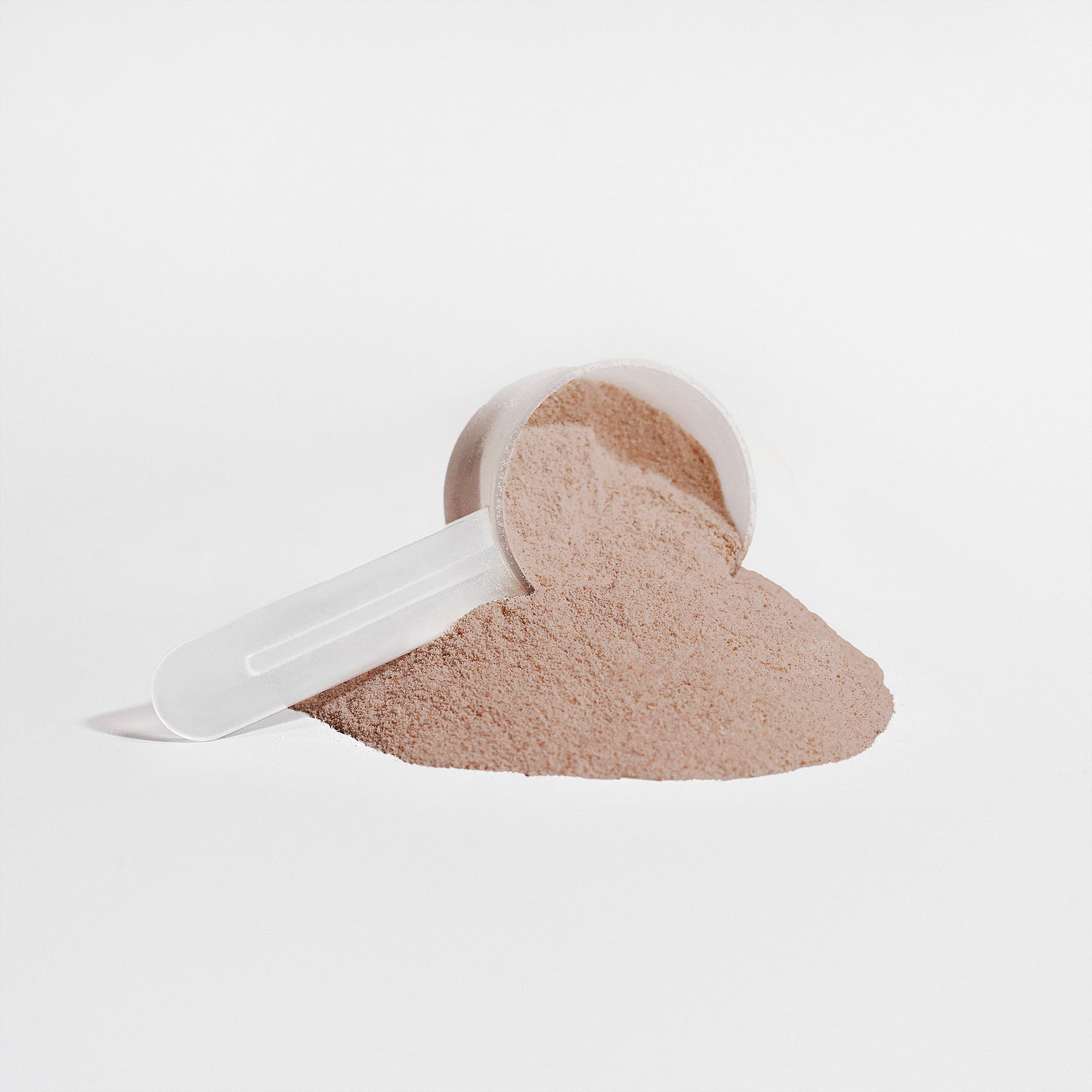 Kasivit vegan protein powder for muscle recovery with a clear scoop and light brown powder
