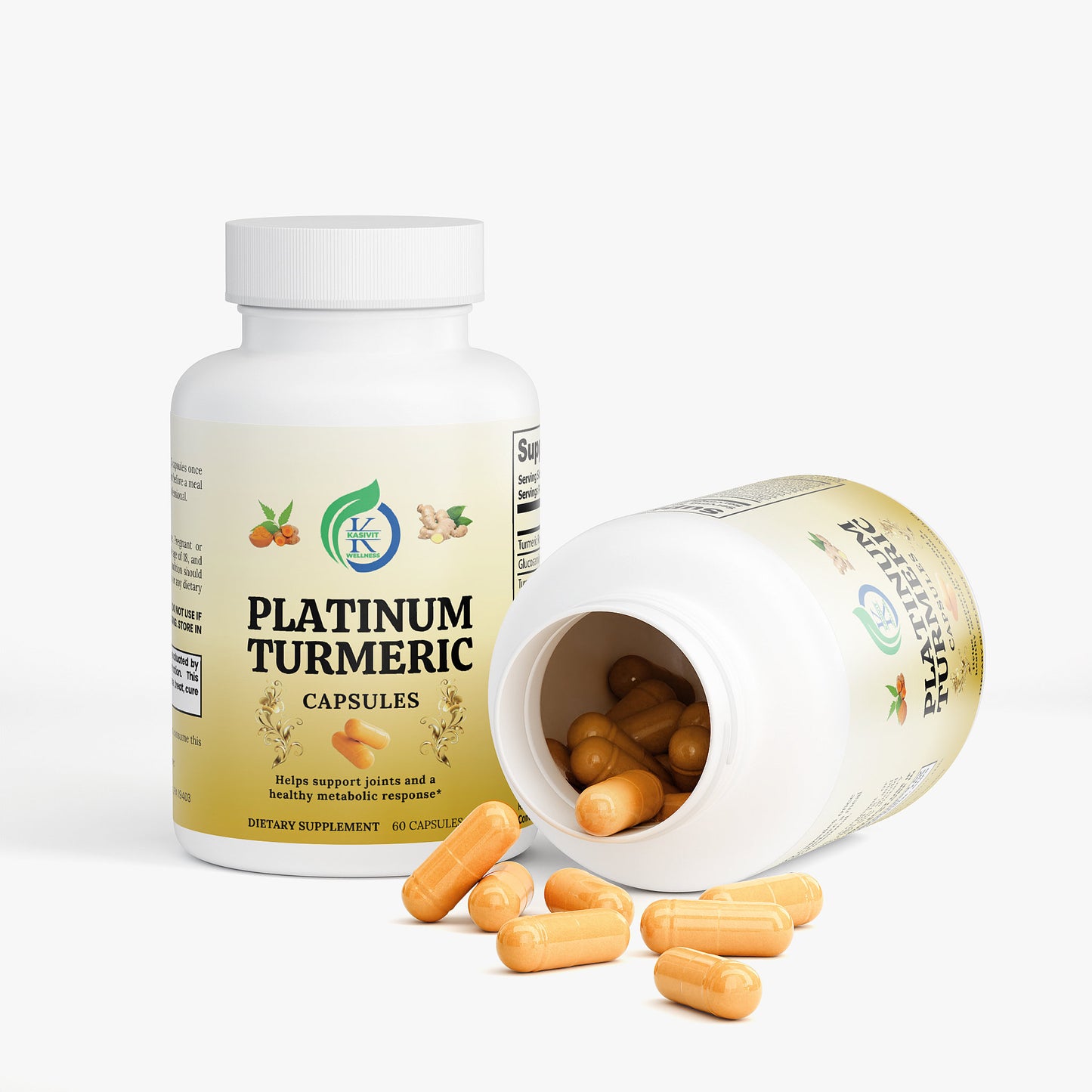 Kasivit Platinum Turmeric Supplement - Joint Support Capsules