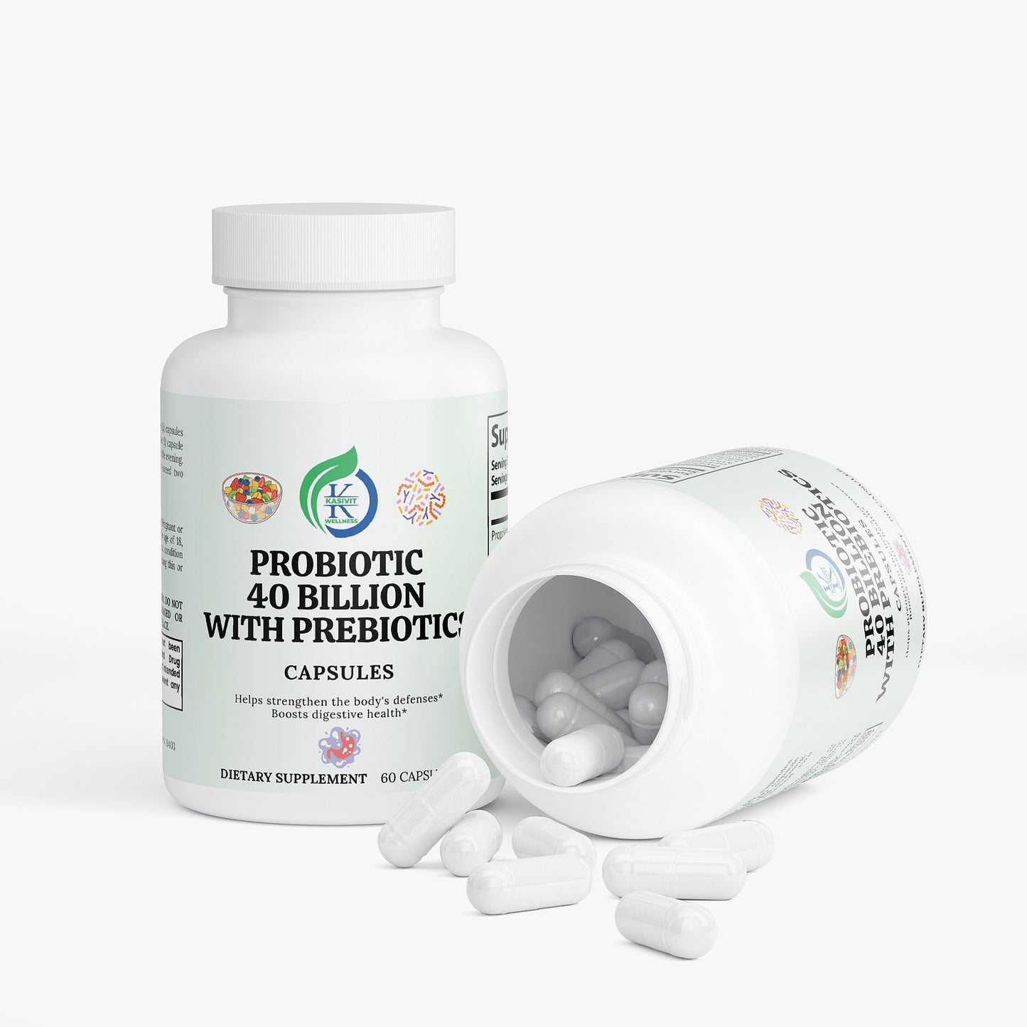 Kasivit High Potency Probiotic with Prebiotics Capsules 60ct