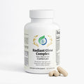 Kasivit Radiant Glow Complex Hair Skin and Nail Capsules in a white bottle with 60 capsules