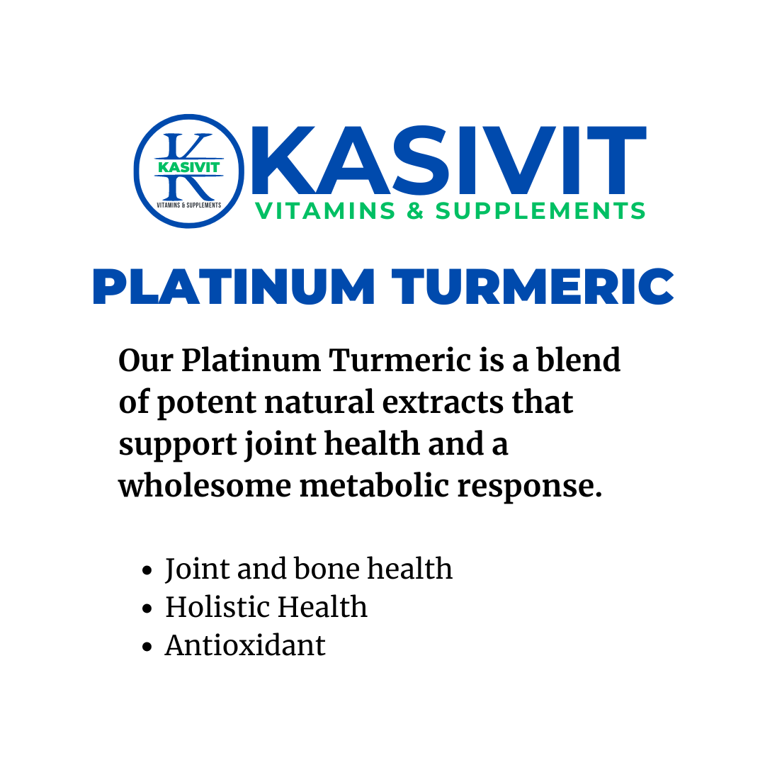 Kasivit Platinum Turmeric Supplement - Joint Support Capsules