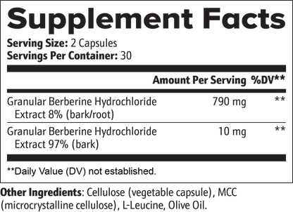 Kasivit specialty supplements label showing berberine for healthy metabolism ingredient details and serving size