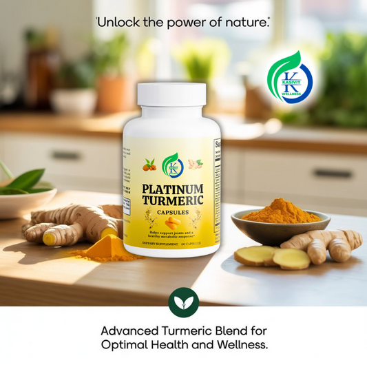 Kasivit Platinum Turmeric Supplement - Joint Support Capsules