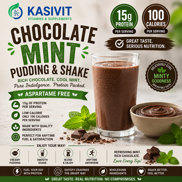Chocolate Mint Pudding & Shake (Aspartame Free)