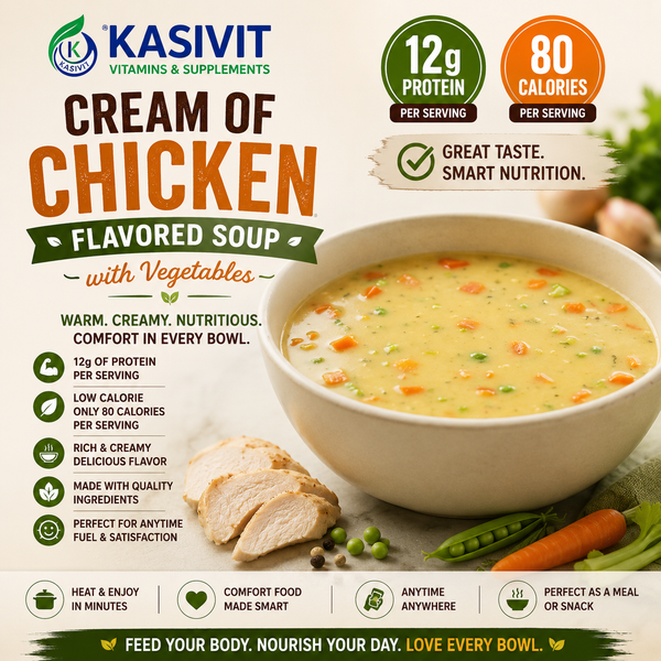 Cream of Chicken Flavored Soup with Vegetables