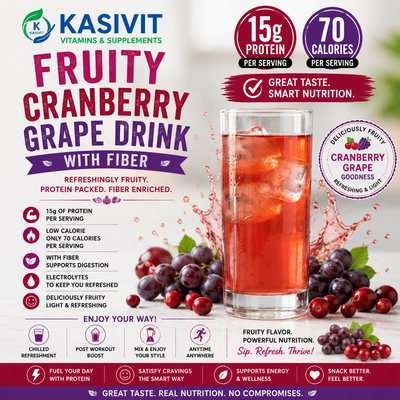 Fruity Cranberry Grape Drink with Fiber