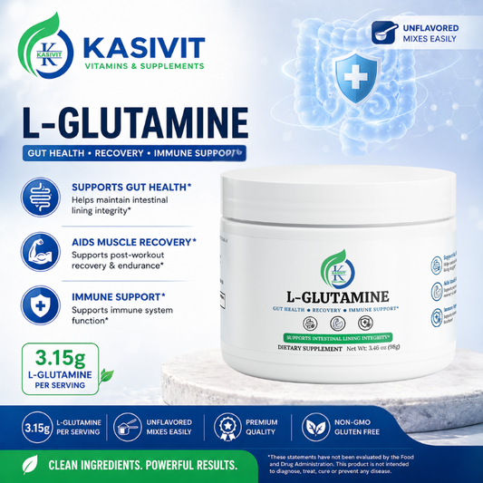 Kasivit L-Glutamine Powder - Unflavored