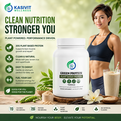 Green Protein (Vanilla) - Plant-Based Protein Powder