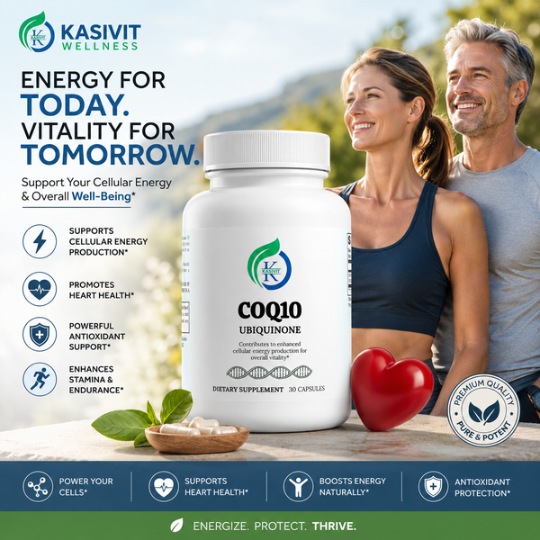 Kasivit CoQ10 Supplement 200mg — Ubiquinone | 60 Capsules