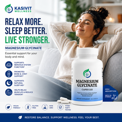 Kasivit Magnesium Glycinate Capsules for Relaxation