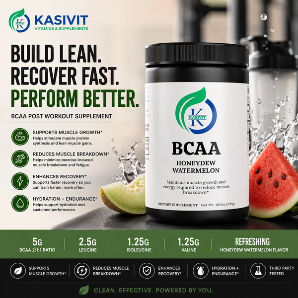 BCAA Post Workout Supplement Powder (Honeydew/Watermelon)