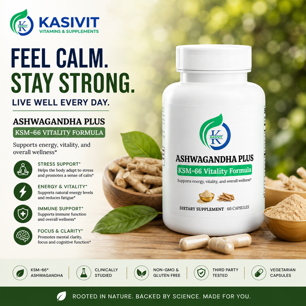 Kasivit Ashwagandha Plus - KSM-66 Vitality Formula