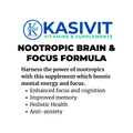 Kasivit Nootropic Brain and Focus Formula with key benefits for enhanced focus and cognition
