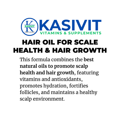 Kasivit Hair Oil for Scalp Health and Hair Growth with Vitamins and Antioxidants in sleek packaging