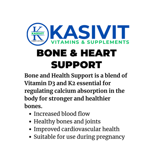 Kasivit Bone and Heart Support Vitamin D3 Supplements for stronger bones and improved cardiovascular health