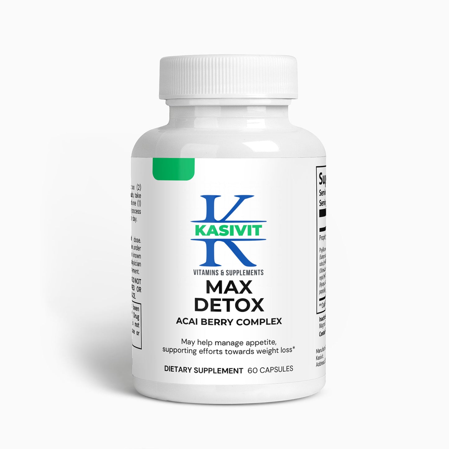 Max Detox - Acai Cleanse Supplement | Kasivit.com